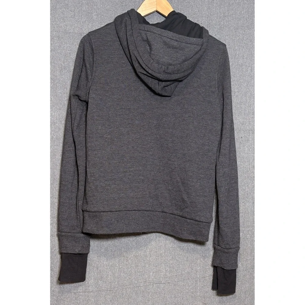 BauBax Lifestyle Women Travel Tech  Hoodie Charcoal Gray Full Zip Stylus Size M